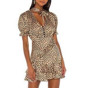 MAJORETTE Beige and Black Leopard Print Mini Dress